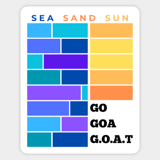 Sea, Sand, Sun - Goa Sticker